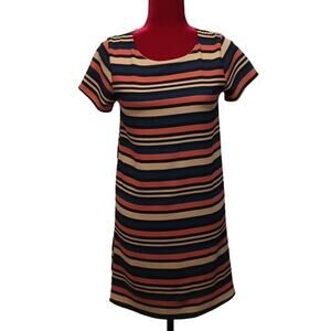 Greatful hearts dress strapped short sleeves crepe slip dress Sz S/chico EUC